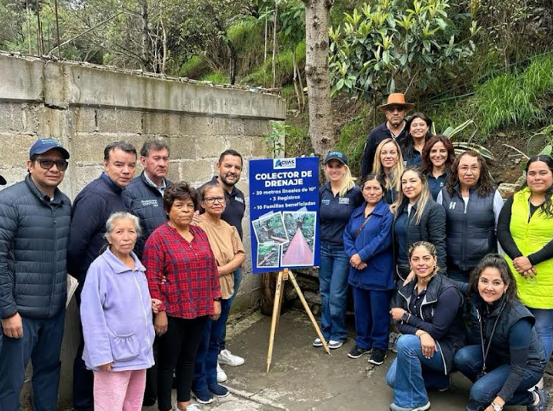 REFUERZA HUIXQUILUCAN INFRAESTRUCTURA HÍDRICA EN EL TREJO CON NUEVO COLECTOR DE DRENAJE