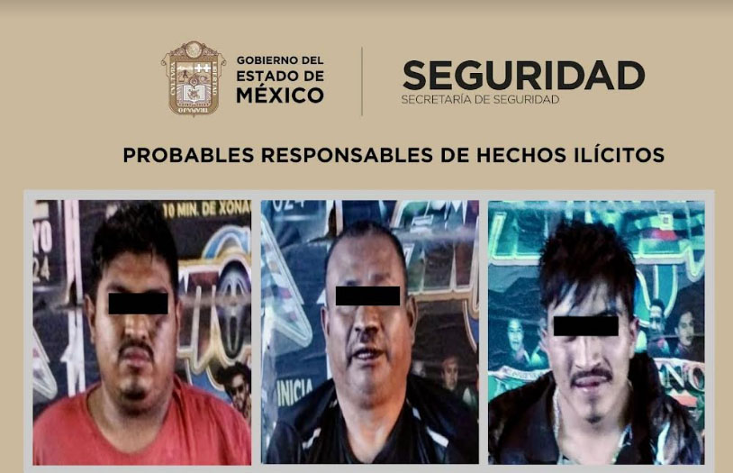 DETIENEN EN FLAGRANCIA A TRES SUJETOS POR ROBO DE MOTOCICLETA SUSTRAÍDA DE UNA TIENDA