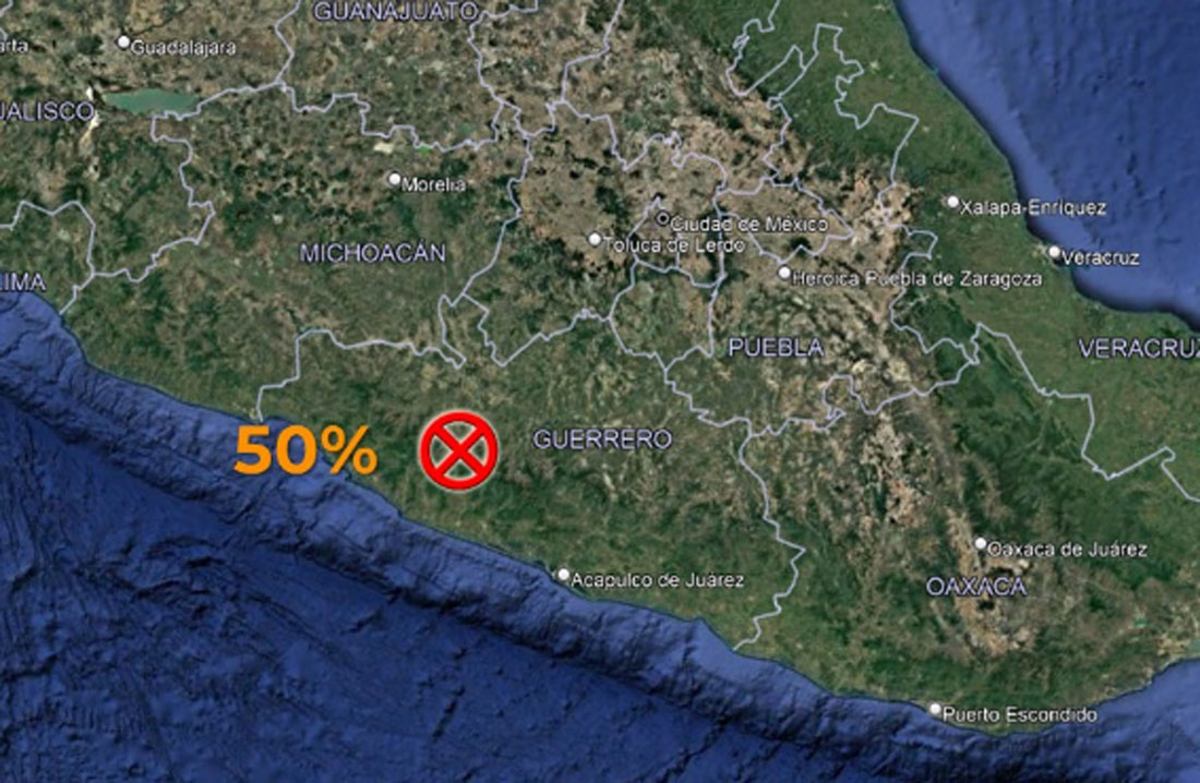 CICLÓN “JOHN” SE DEGRADA A BAJA PRESIÓN REMANENTE SOBRE GUERRERO