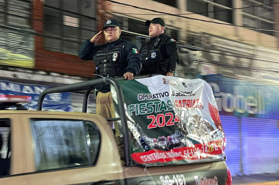 DESPLIEGAN A 2 MIL 600 POLICÍAS PARA GARANTIZAR LA SEGURIDAD DURANTE FIESTAS PATRIAS EN ECATEPEC TE FIESTAS PATRIAS EN ECATEPEC