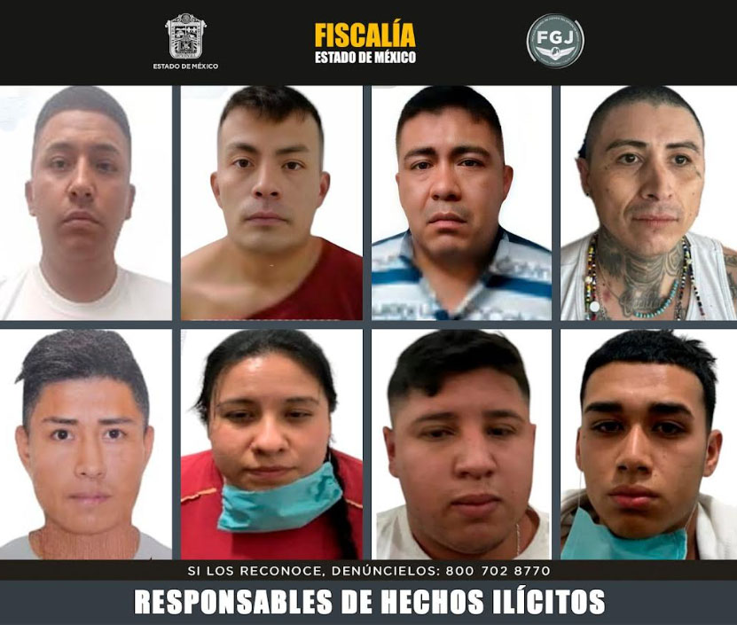 SENTENCINA A OCHO PERSONAS POR HOMICIDIOS EN EDOMEX