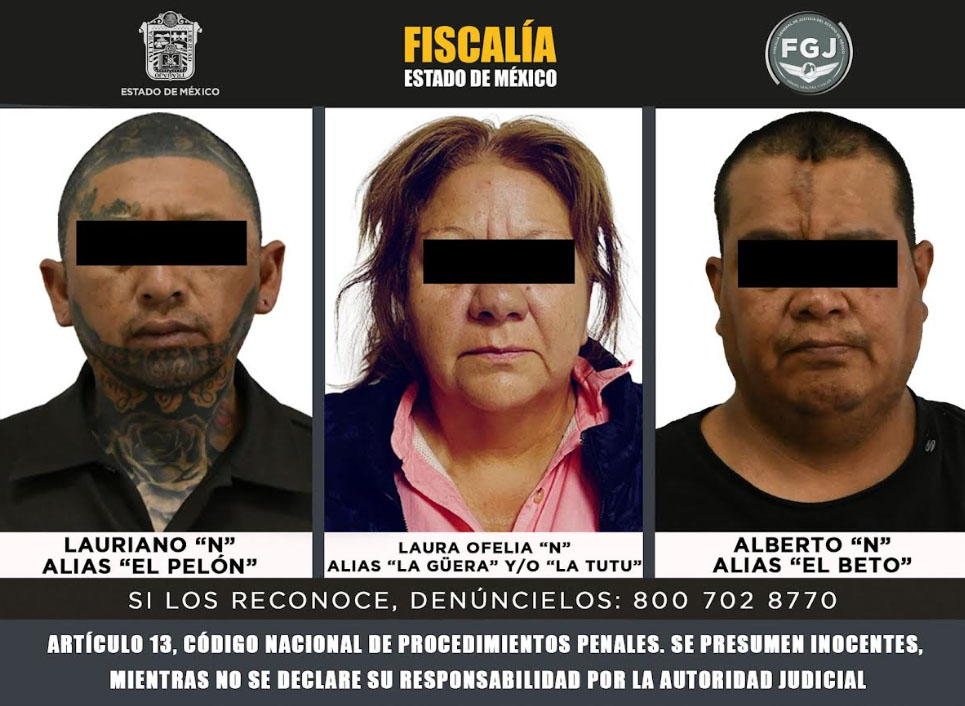 PROCESAN A TRES SOSPECHOSOS DE LA MASACRE EN TEQUIXQUIAC, EDOMEX