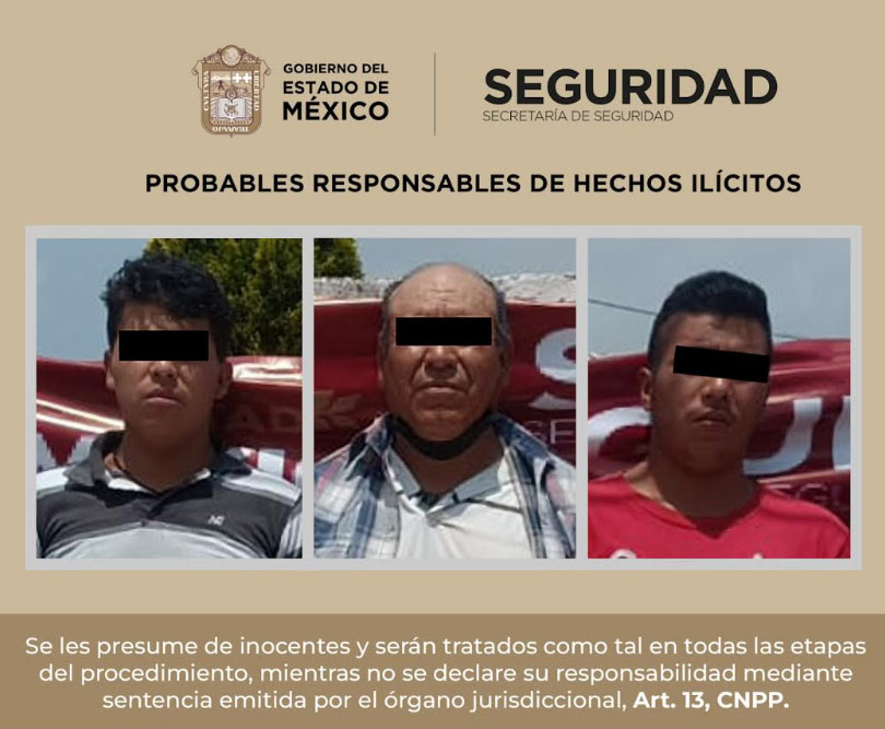 sujetos que robaron un camión en Jilotepec