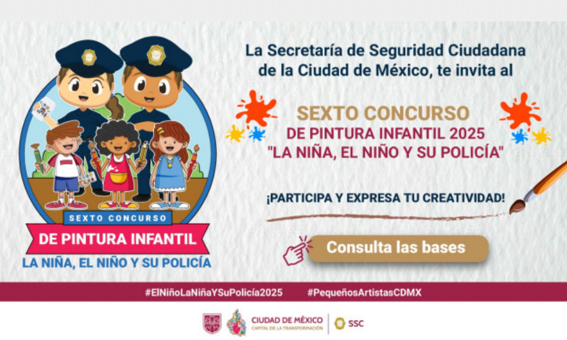 Concurso-pintura-infantil-2025 Invitan a participar en el concurso de pintura infantil 2025 “La niña, el niño y su policía”