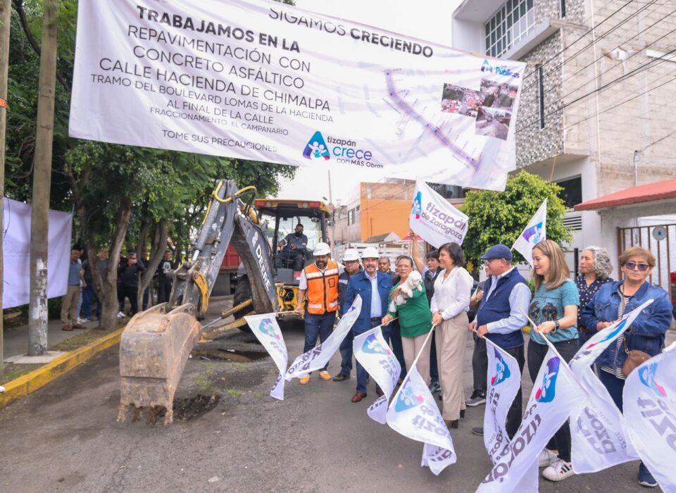 Inicia repavimentación en Hacienda de Chimalpa, en Atizapán