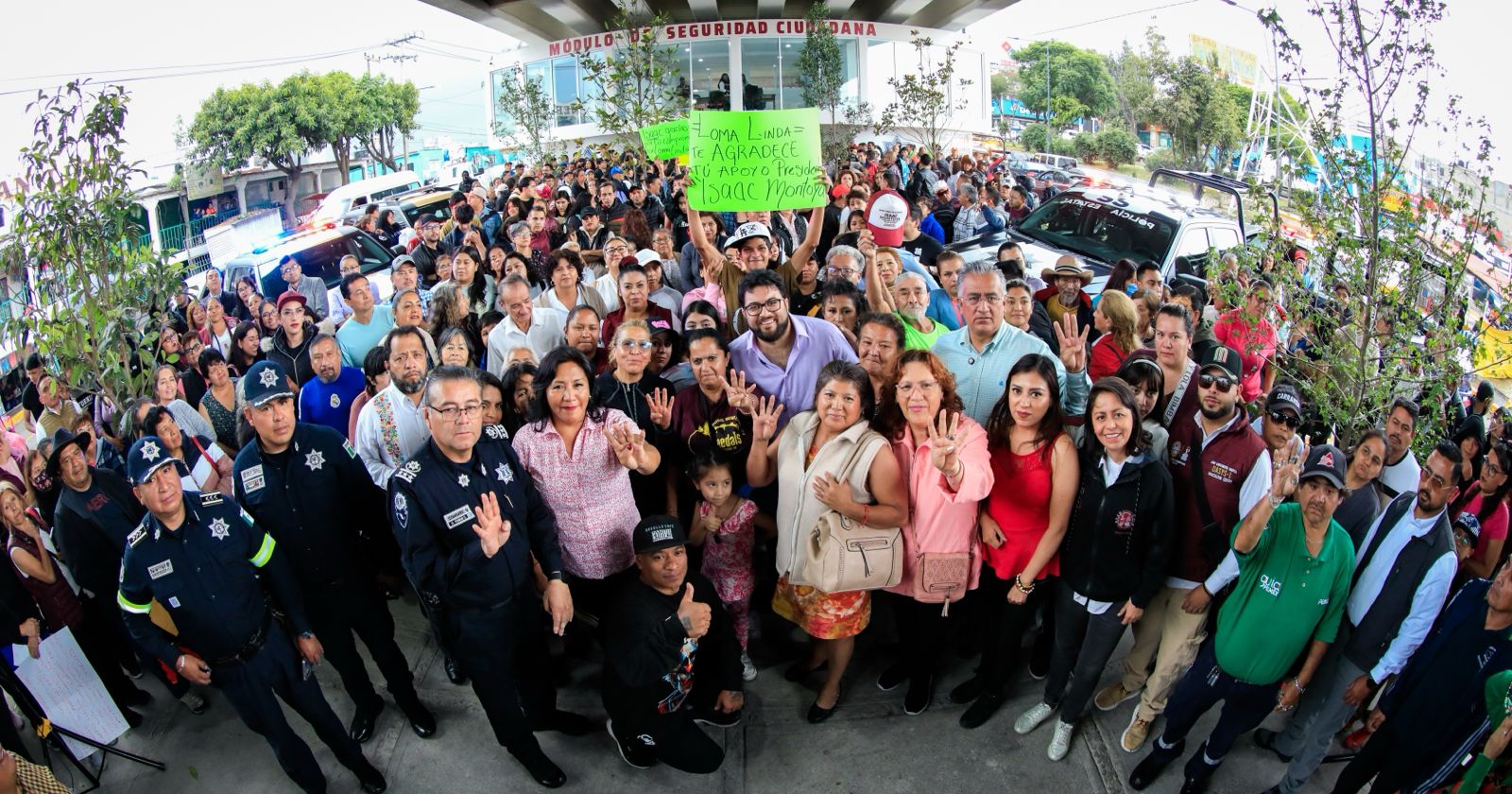 Isaac Montoya inaugura primer módulo de seguridad en Loma Linda y San Agustín