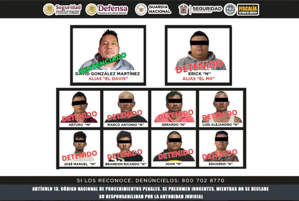 Caen nueve presuntos extorsionadores vinculados a grupo criminal de Jalisco