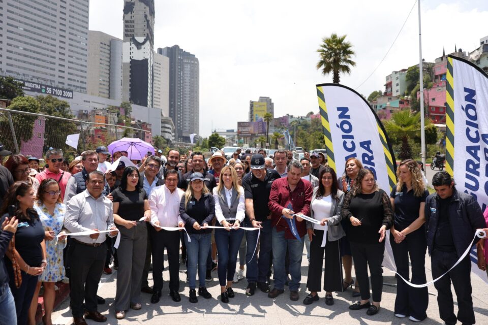 Huixquilucan mejora conectividad con repavimentación de vialidad en La Barranca Hueyetlaco
