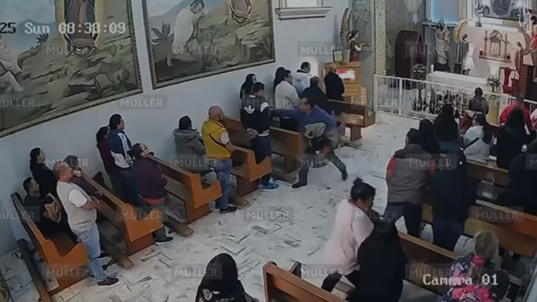 Intentan apuñalar a un hombre dentro de una iglesia en Los Reyes, La Paz