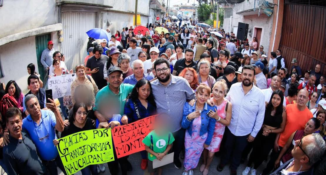 Isaac Montoya entrega avance de rehabilitación en Avenida Minas Palacio