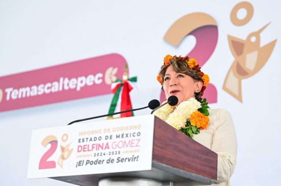 Delfina Gómez informa rehabilitación de más de 800 km de caminos en el sur del Edomex