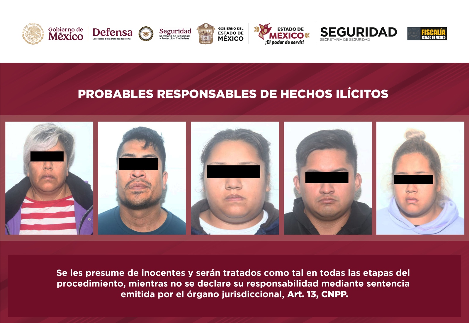 Detienen a nueve presuntos generadores de violencia en el Edomex