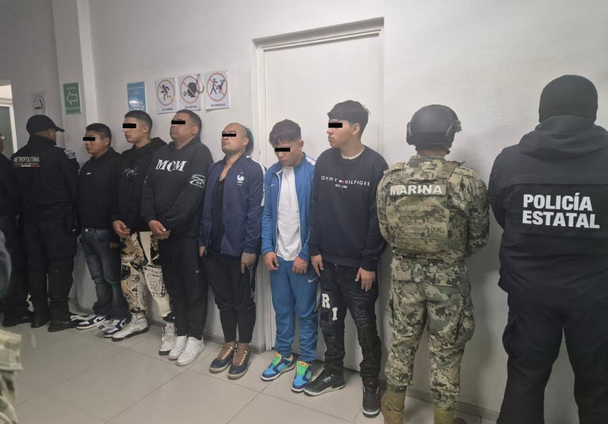 Detienen a seis sujetos acusados de extorsión en Ecatepec