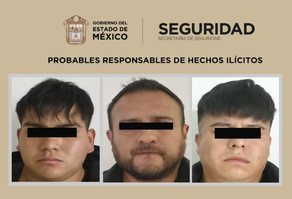 Detienen a tres presuntos extorsionadores en Naucalpan