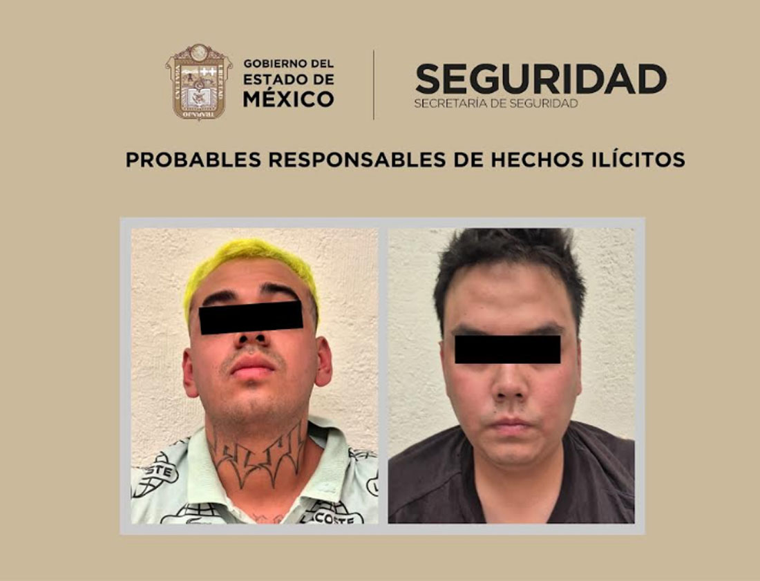 Detienen a tres sospechosos por portación de arma de fuego en Neza; uno es menor de edad