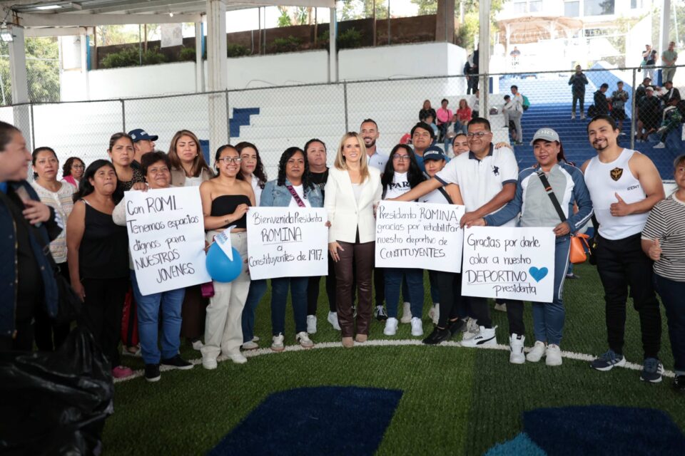Rehabilitan deportivo “Constituyentes de 1917” en Huixquilucan