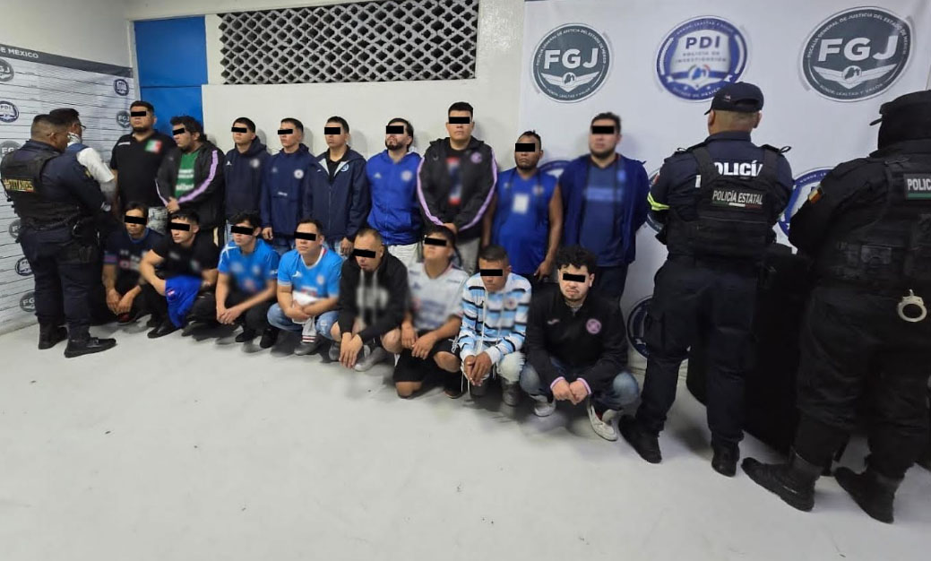 Detienen a 17 hombres por lesiones en Nezahualcóyotl