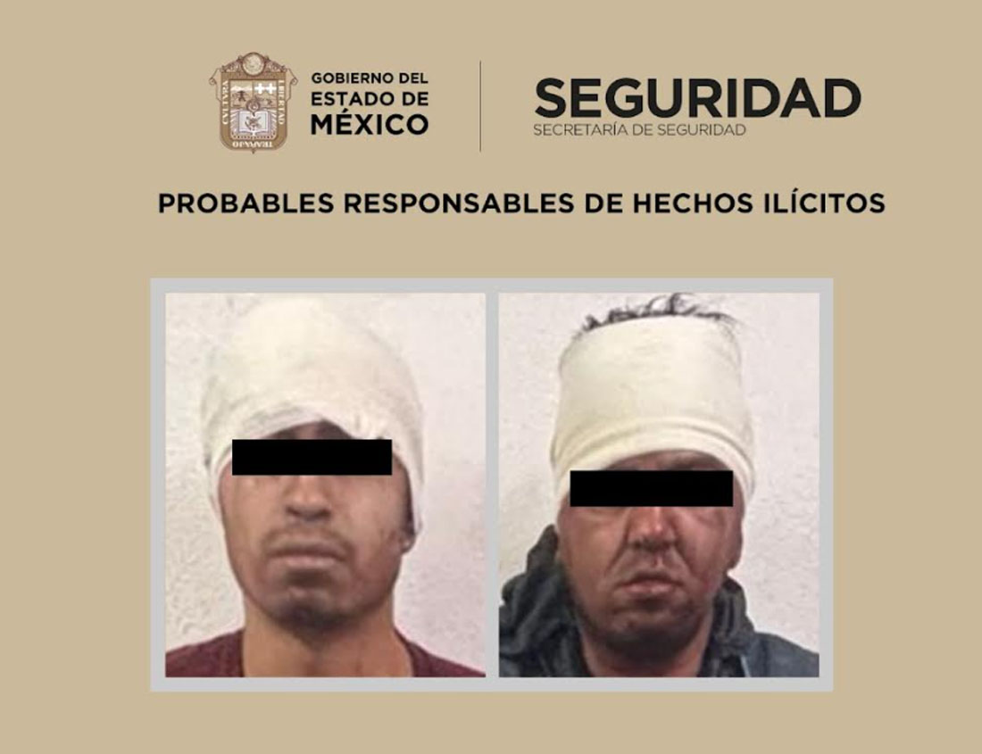 Detienen a hombres con arma de fuego en Edomex