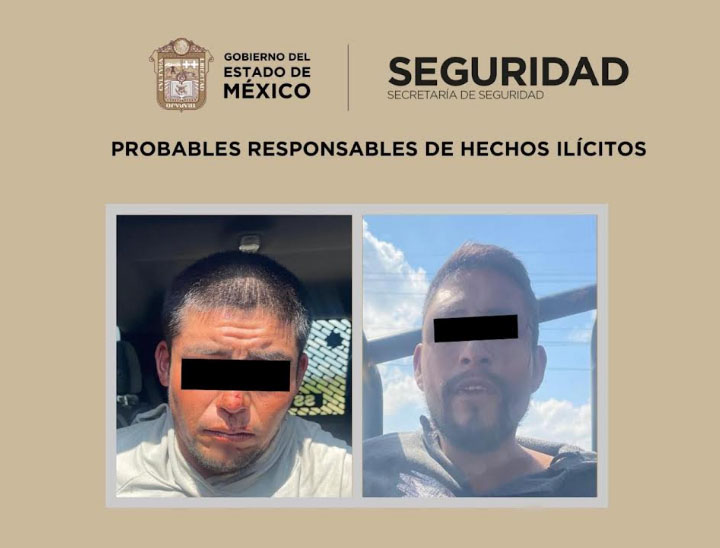 Detienen en Edomex a dos presuntos homicidas