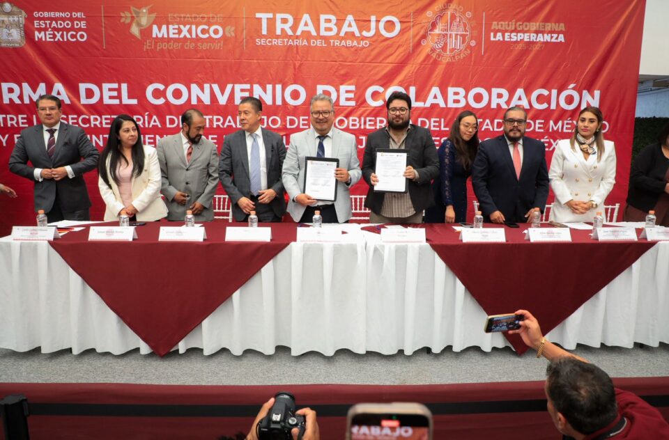 Firman Gobierno de Naucalpan y Secretaría del Trabajo del Edomex convenio de colaboración