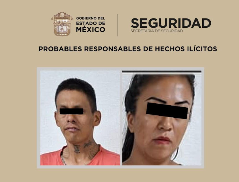 Cae pareja de presuntos narcomenudistas durante operativo en Chimalhuacán