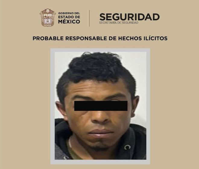 Detienen a sospechoso de delitos contra la salud en Edomex