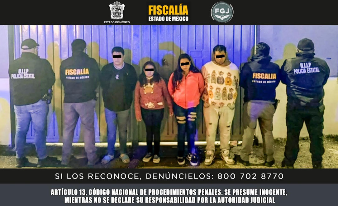 Detienen en Cuautitlán a cuatro presuntos extorsionadores