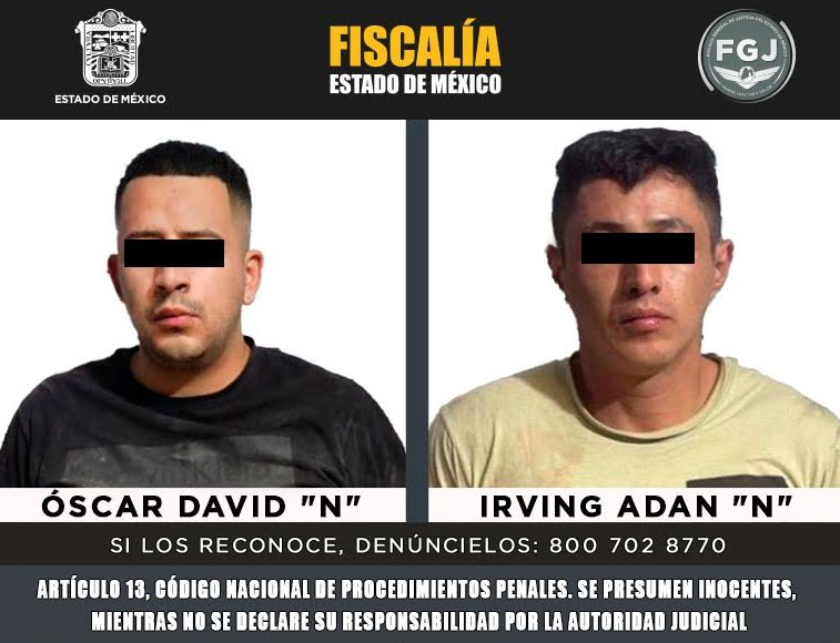 Procesan a dos hombres por homicidio en Temoaya, Edomex