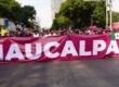 Miles de naucalpenses acuden al Zócalo para festejar el séptimo aniversario de la 4T