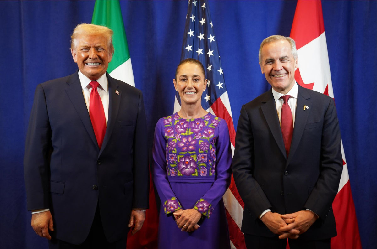 Trump afirma tener buena relación con Sheinbaum y el primer ministro de Canadá